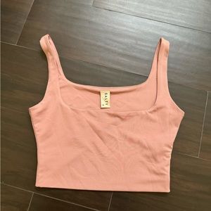 NWT pink blush crop top